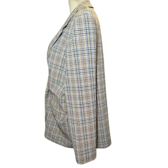 Madewell Caldwell Double Breasted Blazer, Seersucker Plaid, Women's Size Large - Picture 10 of 12